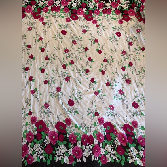 Floral Print Multicolor Chiffon Sheer Fabric - Picture 4 of 5